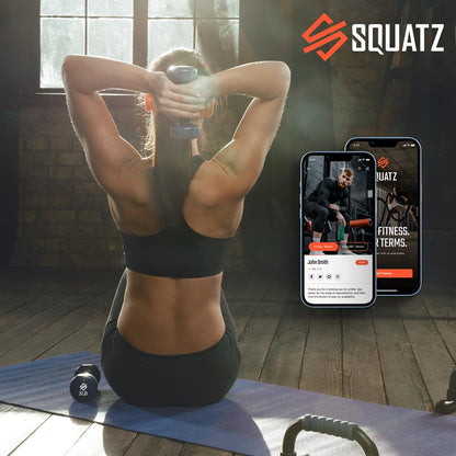 Dumbbell Set with Stand, 20lbs Neoprene Coated, Anti-Slip, Gray/Black/Orange