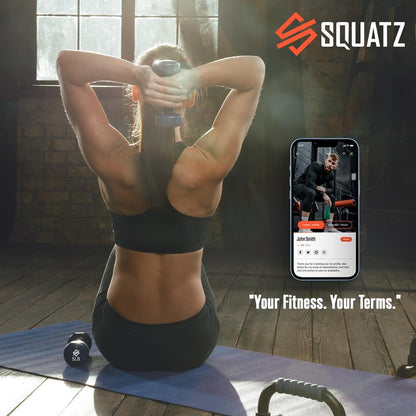 Dumbbell Set with Stand, Anti-Slip Neoprene Coated, Gray/Black/Orange