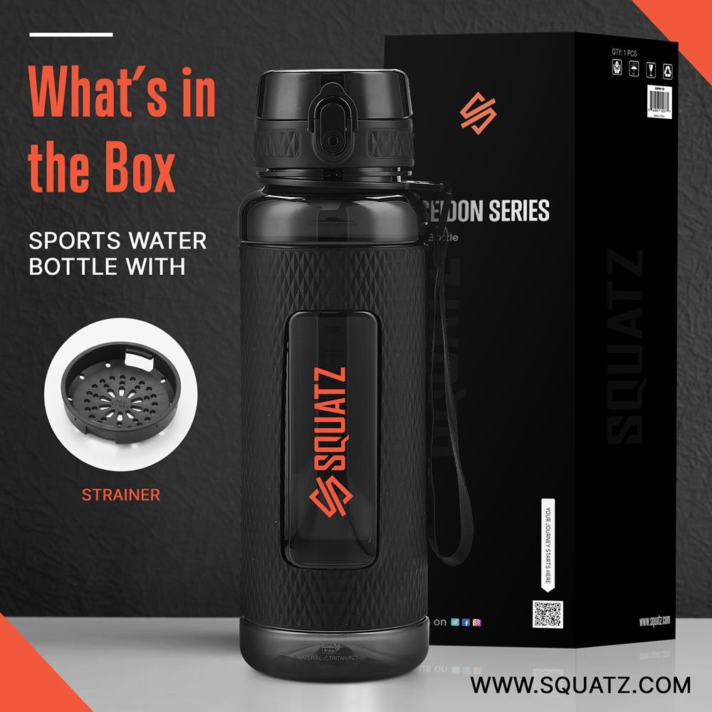 product image number 2 for SQUATZ Sports Water Bottle With Strainer