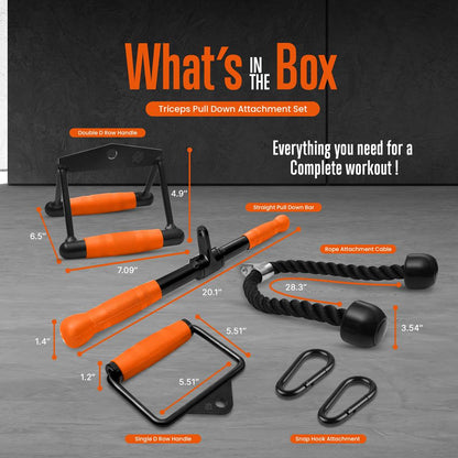 Triceps Pull Down Attachment Set