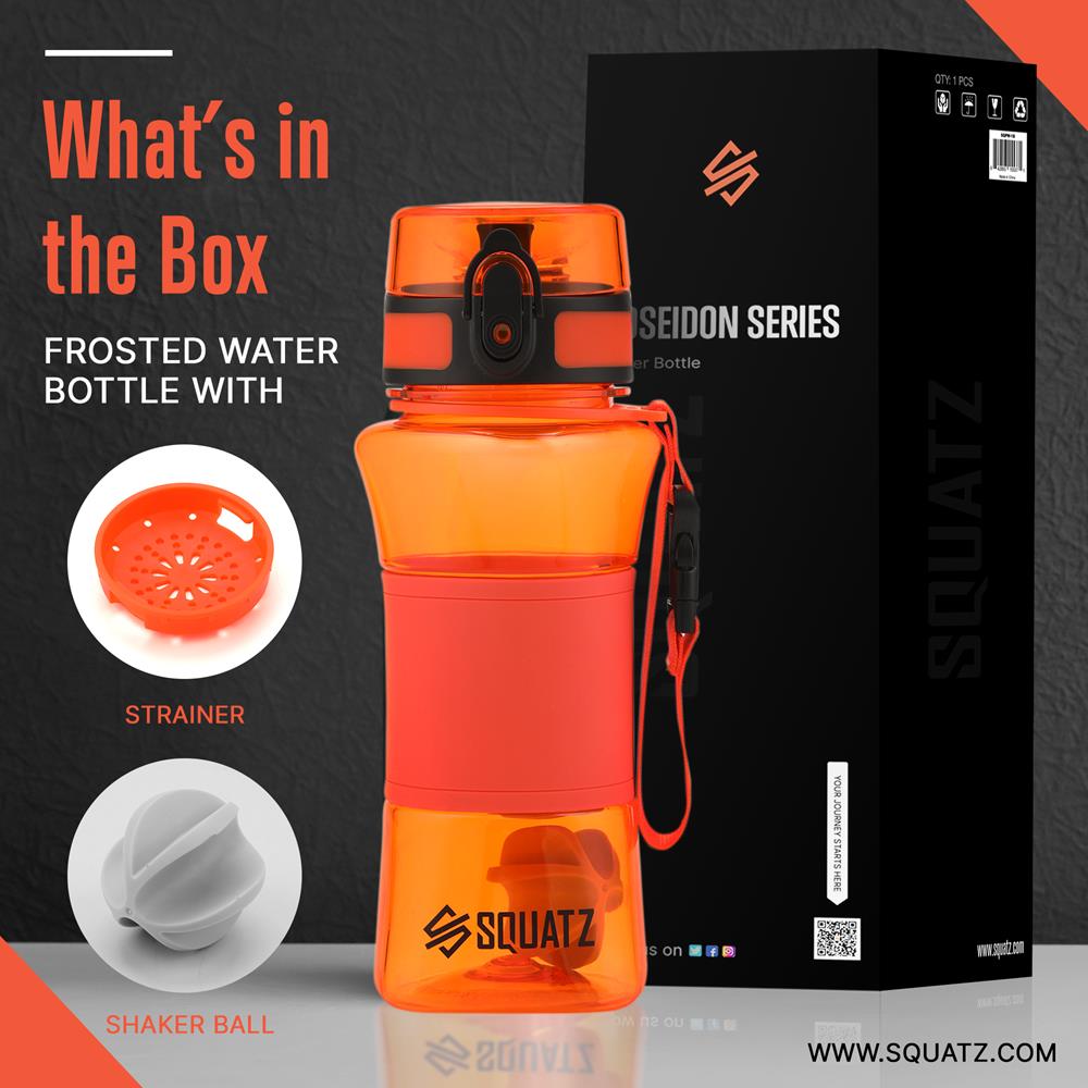 product image number 2 for SQUATZ Sports Or Shake Water Bottle With Strain