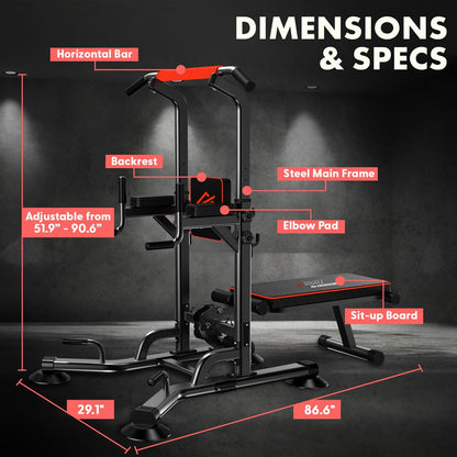 Pull-Up Workout Station, Strengthen Upper Body, Heavy Duty Steel Frame
