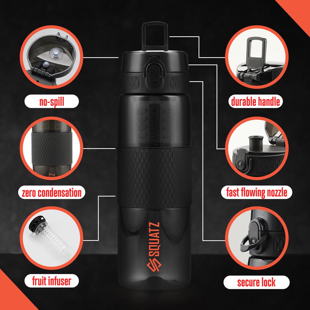 product image number 6 for SQUATZ Sports Water Bottle With Infuser