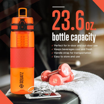 product image number 4 for SQUATZ Sports Water Bottle With Infuser