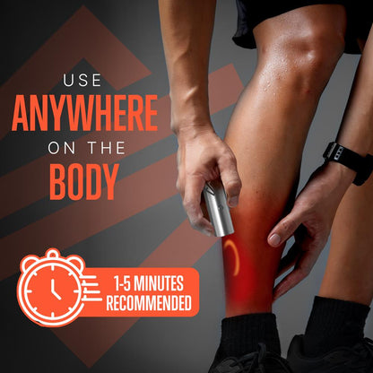 Red Light Therapy Wand, Deep Skin Penetration, Tri-Spectrum LED, Stainless Steel