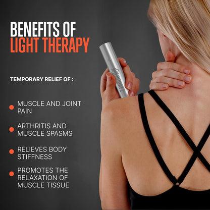 Red Light Therapy Wand, Deep Skin Penetration, Tri-Spectrum LED, Stainless Steel