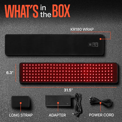 Red Light Therapy Wrap for Pain Relief - 540 LED Chips, Portable, Red
