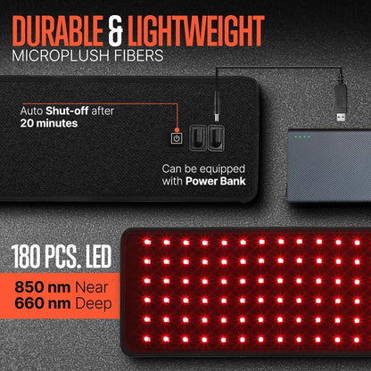 Red Light Therapy Wrap for Pain Relief - 540 LED Chips, Portable, Red