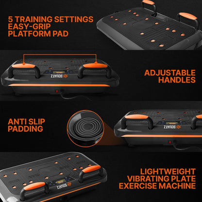 Vibration Plate for Pain Relief, 5 Vibration Settings, Includes Bands