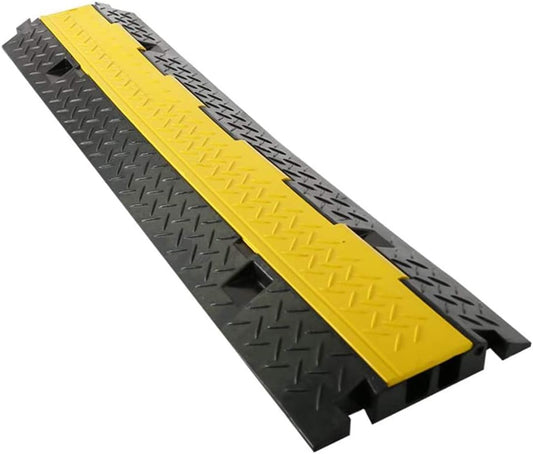 rampe de protection de câbles à double canal avec couvercle rabattable 