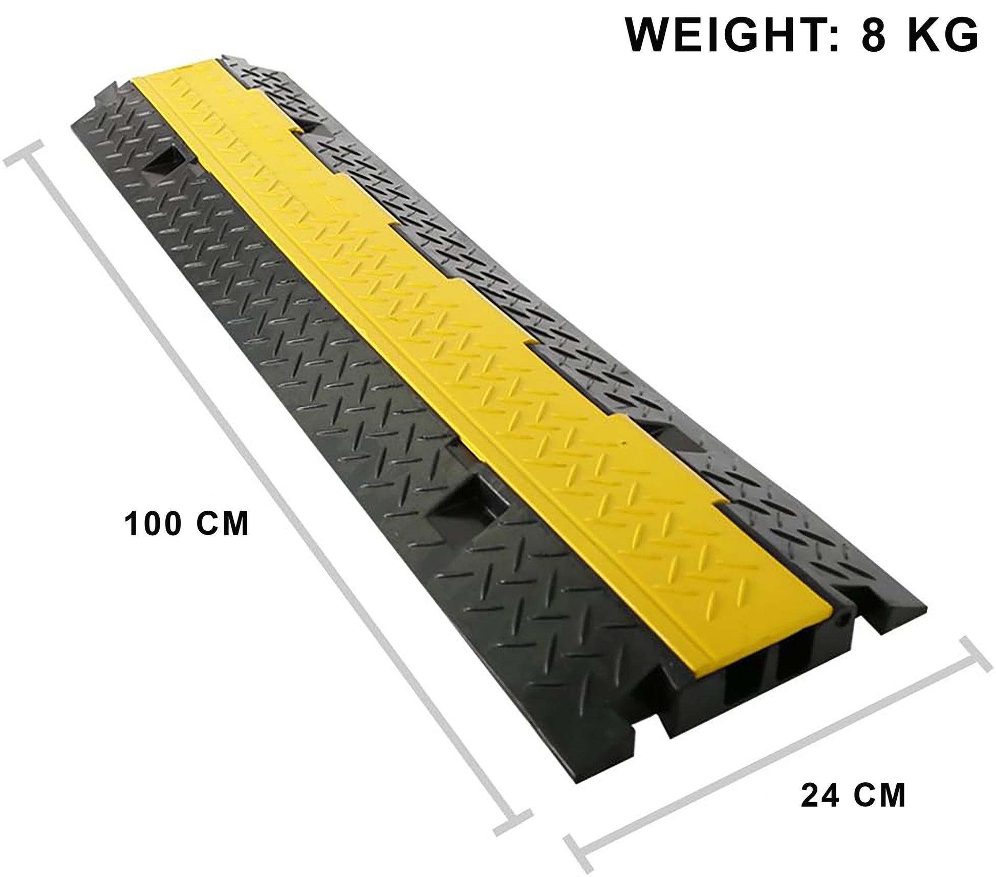 rampe de protection de câbles à double canal avec couvercle rabattable 