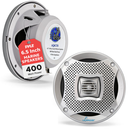 haut-parleurs marins pyle 6,5 pouces 400w
