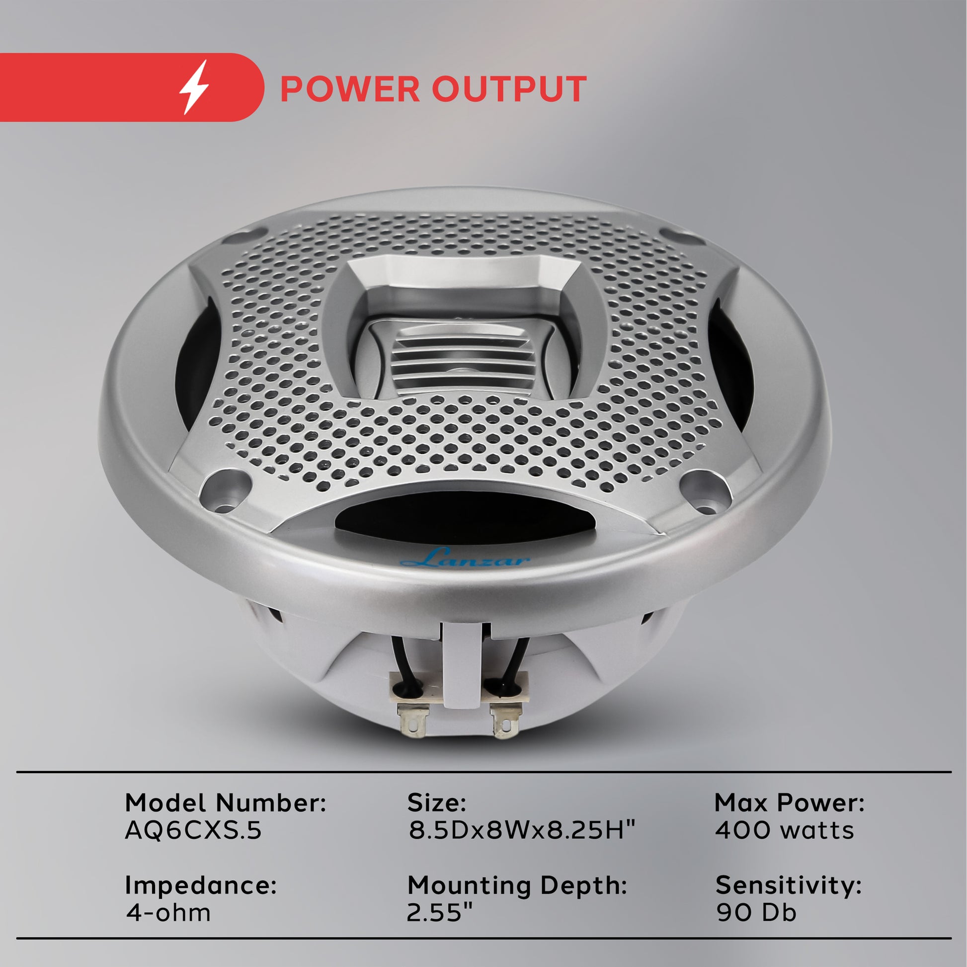 haut-parleurs marins pyle 6,5 pouces 400w